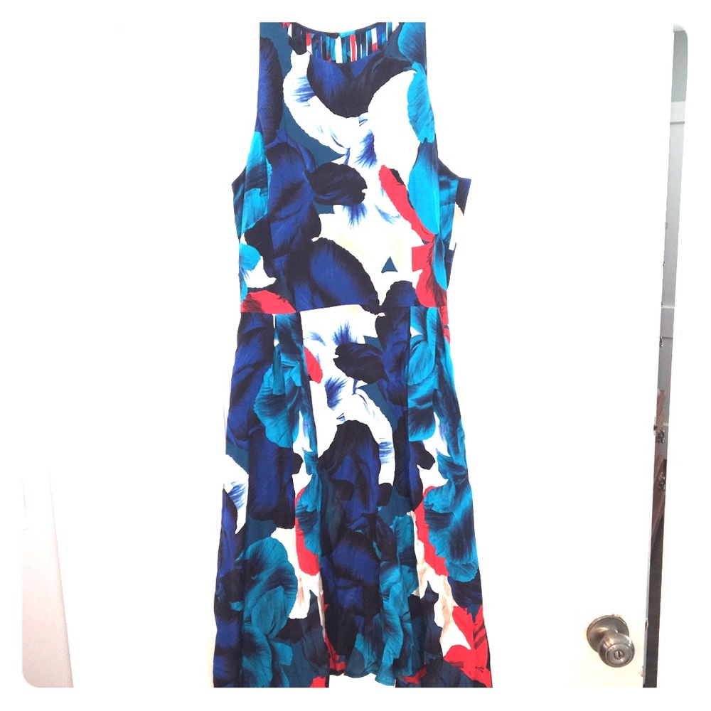 Floral Asymmetrical Hem Dress